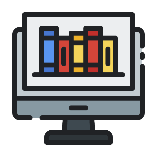 Online library book elearning education icon Online library book elearning education icon