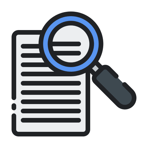 Search magnifying glass test information icon Search magnifying glass test information icon