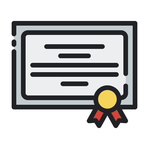 Certificate course education patent icon Certificate course education patent icon
