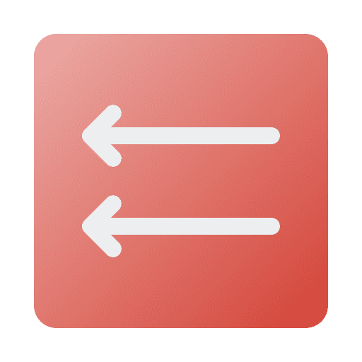 Left directional arrow double arrow traffic sign icon
