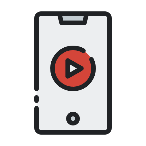 Video video cellphone touch screen icon Video video cellphone touch screen icon
