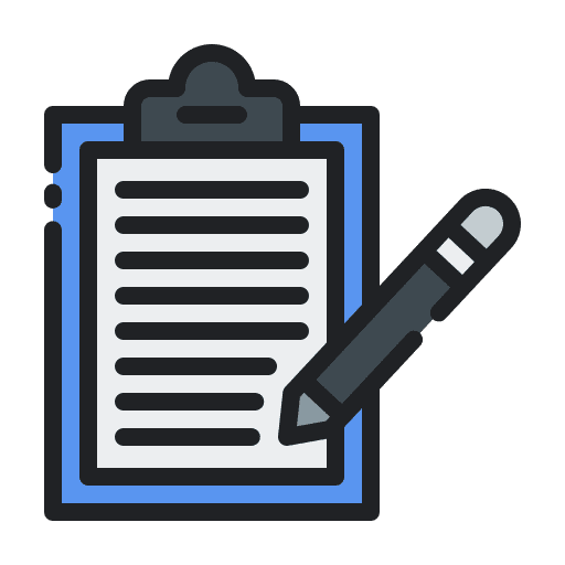 Paperwork document webinar writing icon