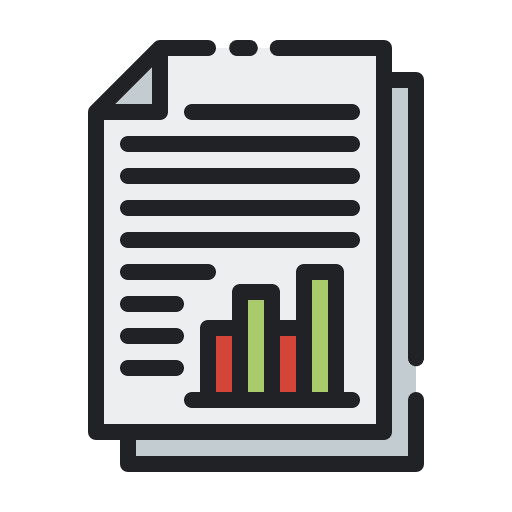 Report market marketing data icon