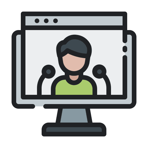 Conference job video conference computer icon Conference job video conference computer icon