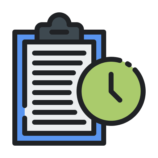 Time planning clipboard clock check list icon Time planning clipboard clock check list icon
