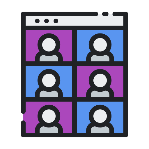 Video conference meeting webinar video call icon Video conference meeting webinar video call icon