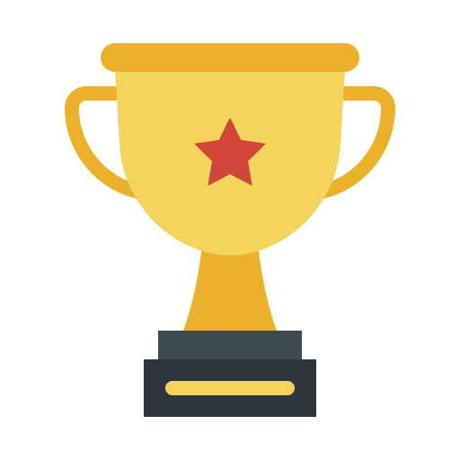 Trophy champion sports and competition star icon Trophy champion sports and competition star icon