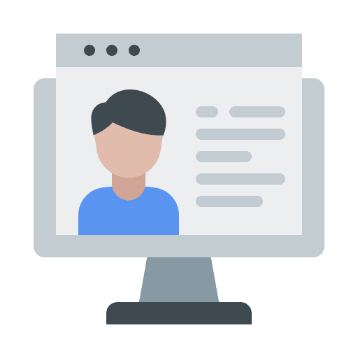 Webinar elearning computer user icon