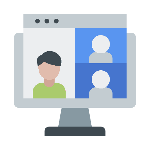 Online meeting communications video conference webinar icon Online meeting communications video conference webinar icon