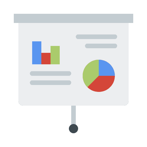 Presentation pie chart bar chart finances icon Presentation pie chart bar chart finances icon