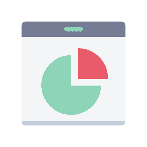 Graph browser marketing pie icon Graph browser marketing pie icon