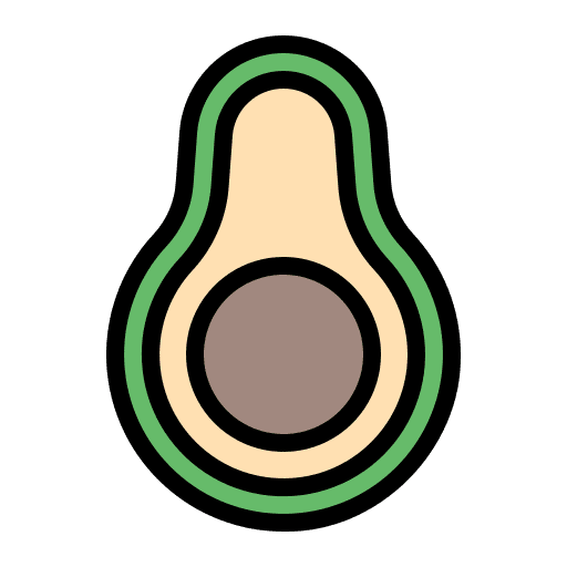 Avocado vegetarian fruit food and restaurant icon Avocado vegetarian fruit food and restaurant icon