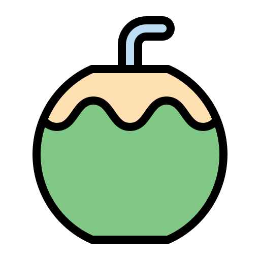 Coconut summer coconut water fresh icon