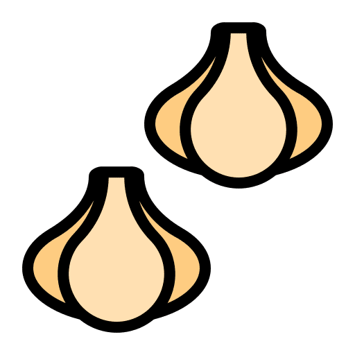 Garlic ingredient vegetarian food and restaurant icon Garlic ingredient vegetarian food and restaurant icon