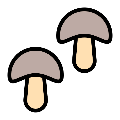 Mushroom organic food and restaurant vegan icon