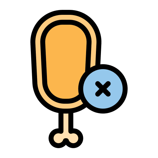 No chicken no chicken vegetarian vegan icon No chicken no chicken vegetarian vegan icon