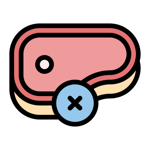 No meat vegan sign diet icon No meat vegan sign diet icon