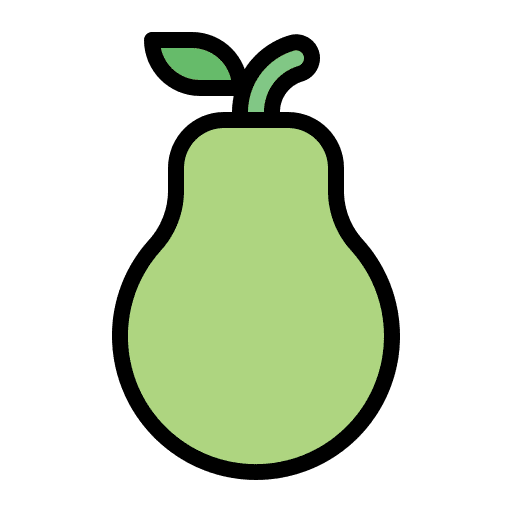 Pear vegan food and restaurant vegetarian icon Pear vegan food and restaurant vegetarian icon