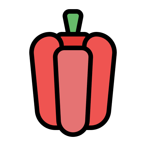 Bell pepper food and restaurant organic vegetarian icon Bell pepper food and restaurant organic vegetarian icon