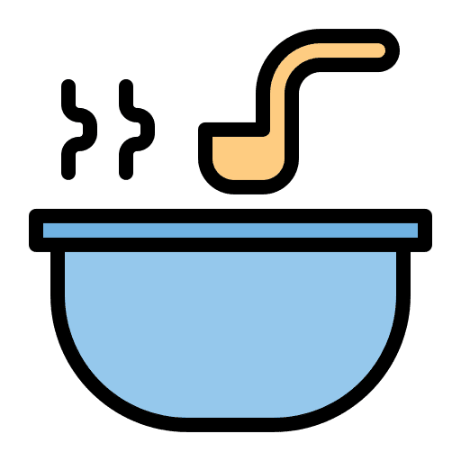 Soup hot diet meal icon Soup hot diet meal icon