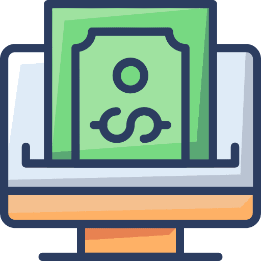 Banking cashless payment business and finance mobile banking icon