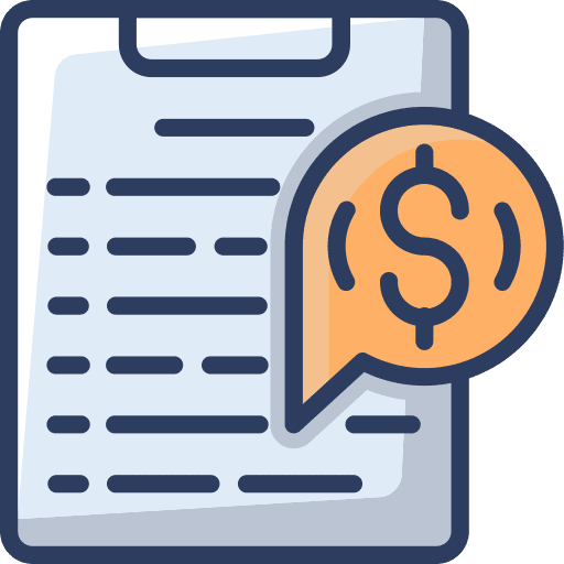 Invoice bill money clipboard icon