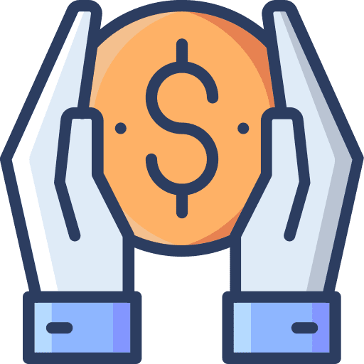 Money banking hand pay icon