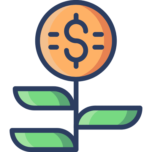 Profit business and finance plant dollar icon
