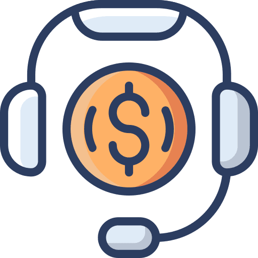 Customer service online banking money headphone icon Customer service online banking money headphone icon