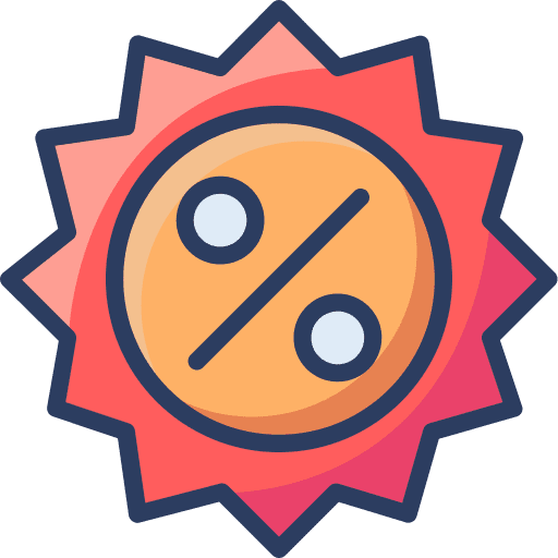Discount percentage sales sticker icon Discount percentage sales sticker icon