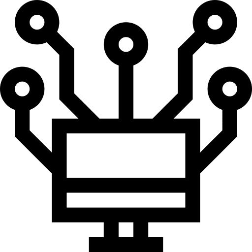 Domotics technology screen settings icon Domotics technology screen settings icon
