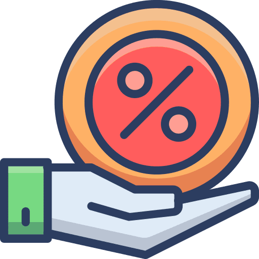 Tax percentage tax business and finance icon Tax percentage tax business and finance icon