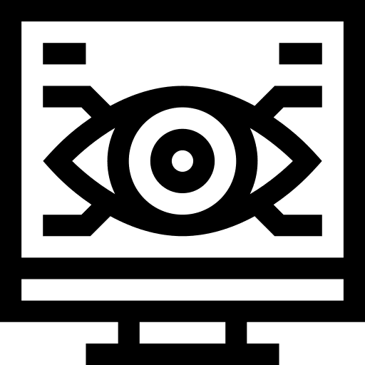 Identification electronics eye computer icon Identification electronics eye computer icon