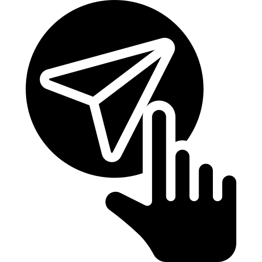 Send social media share hand icon