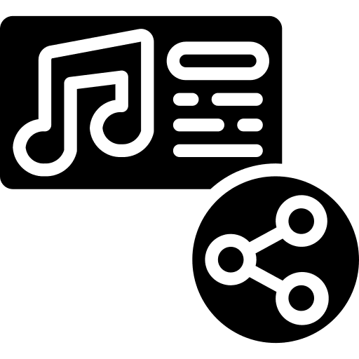 Music music and multimedia social media icon