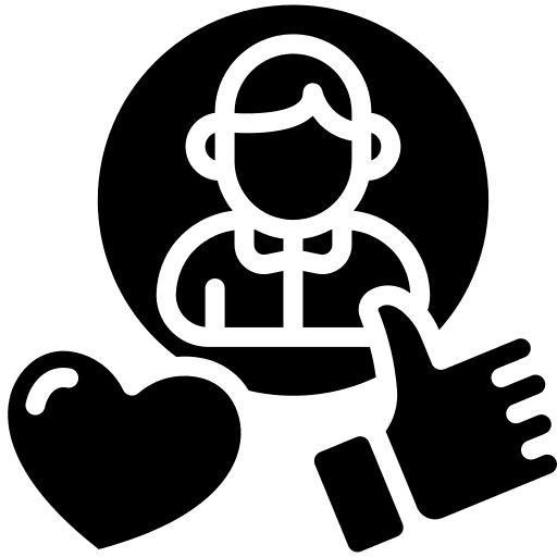 Profile heart like reaction icon