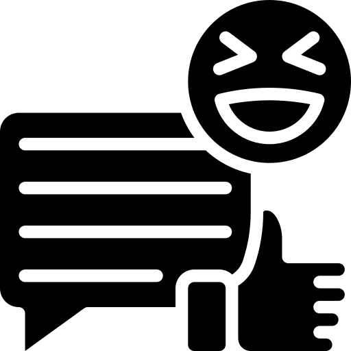 Message reaction social media laugh icon