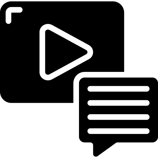 Video play chat communications icon
