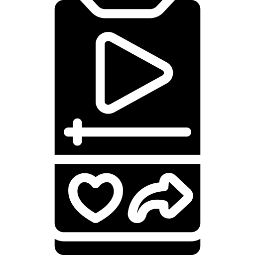 Video reaction phone mobile icon