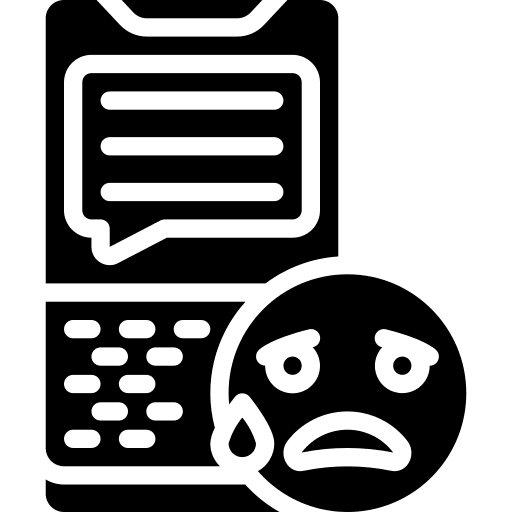 Mobile communications react sad icon