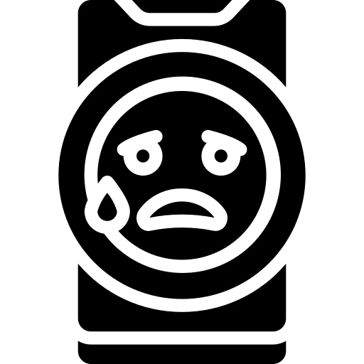Sad react face cry icon