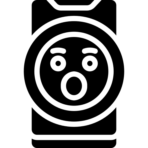 Shock media face mobile icon
