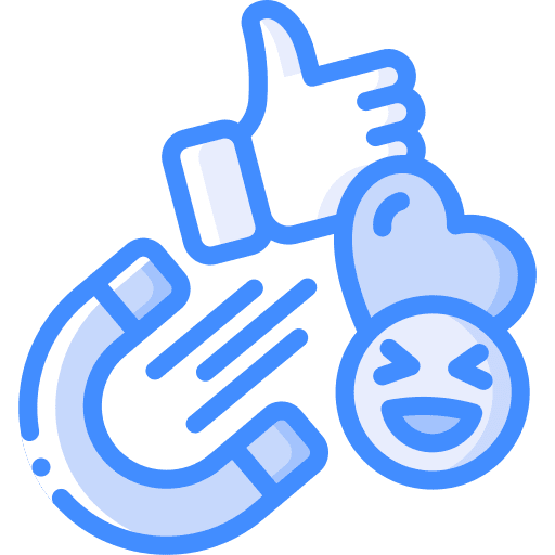 Magnet social media react reaction icon