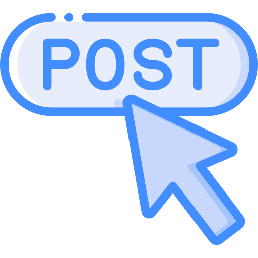 Post social media arrow point icon