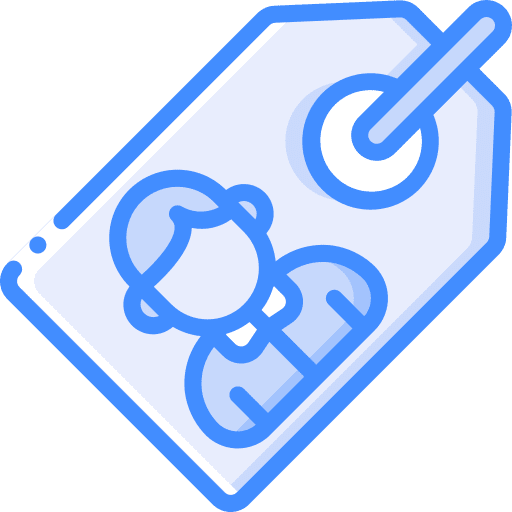 Tagged social attach person icon