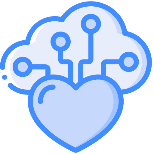 Heart online love and romance love icon