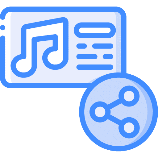 Music interaction share song icon