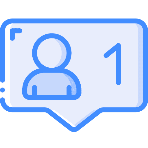 Notification message person profile icon