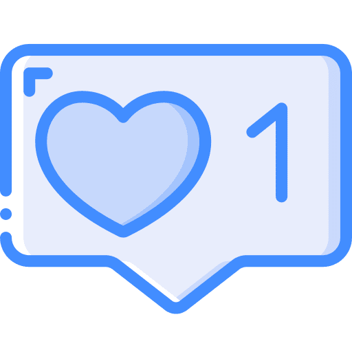 Notification notification reaction heart icon