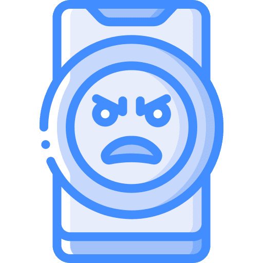 Anger mobile face reaction icon